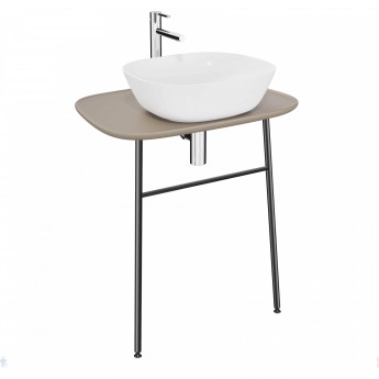 Столешница VITRA PLURAL 70 см под раковину, пристенная, низкая, цвет матовый белый Столешница VITRA PLURAL 70 см под раковину, пристенная, низкая, цвет матовый белый